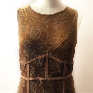 Free People Intimately floral velvet dress size L